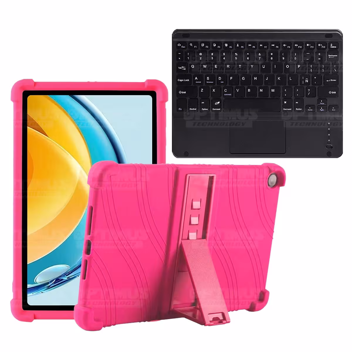 Kit Case Estuche Protector Antigolpes + Teclado Mouse Touchpad Bluetooth para Tablet Huawei Matepad SE 10.4 Pulgadas 2023