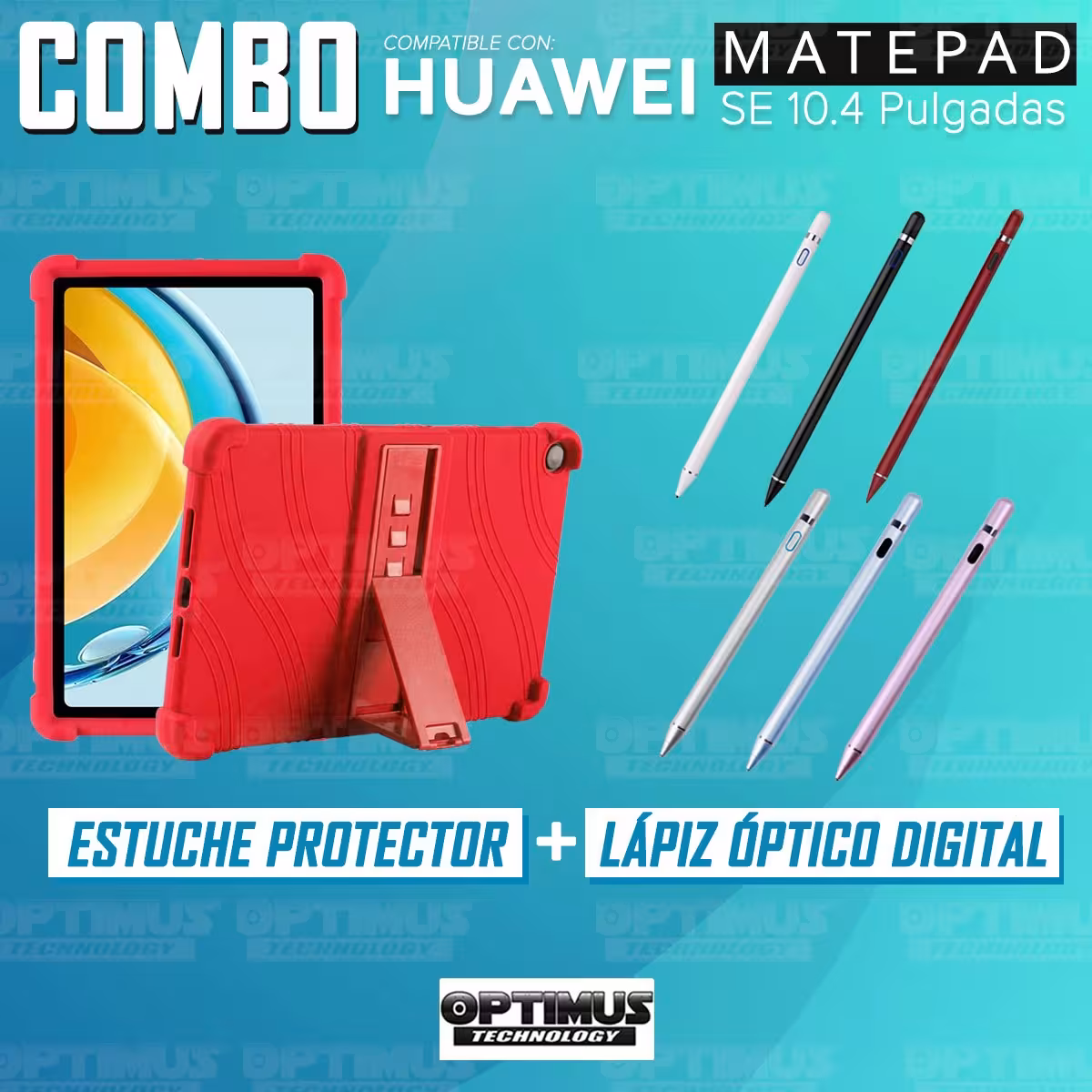 Kit Estuche Protector de goma antigolpes Y Lápiz Óptico Digital Stylus Pen para Tablet Huawei Matepad SE 10.4 Pulgadas 2023
