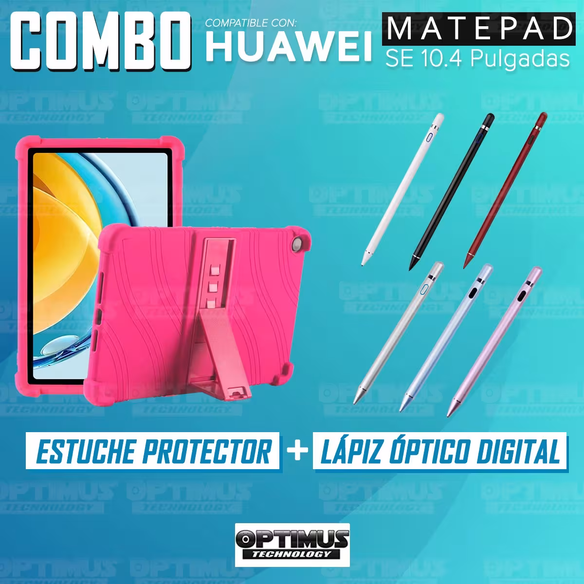 Kit Estuche Protector de goma antigolpes Y Lápiz Óptico Digital Stylus Pen para Tablet Huawei Matepad SE 10.4 Pulgadas 2023