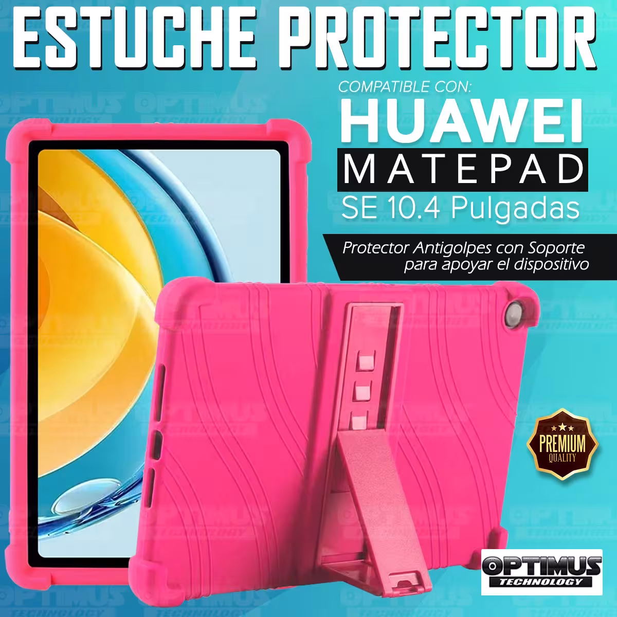 Kit Vidrio templado + Estuche Protector + Teclado Touchpad Bluetooth Tablet Huawei Matepad SE 10.4 Pulgadas 2023