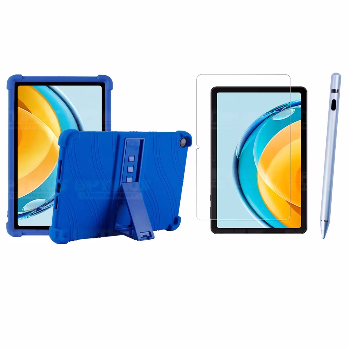 Kit Estuche Protector de goma + Vidrio Templado + Lápiz Digital para Tablet Huawei Matepad SE 10.4 Pulgadas 2023
