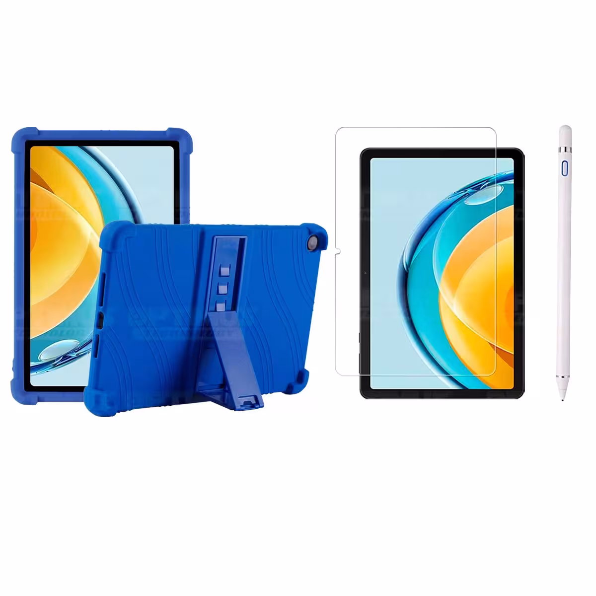 Kit Estuche Protector de goma + Vidrio Templado + Lápiz Digital para Tablet Huawei Matepad SE 10.4 Pulgadas 2023