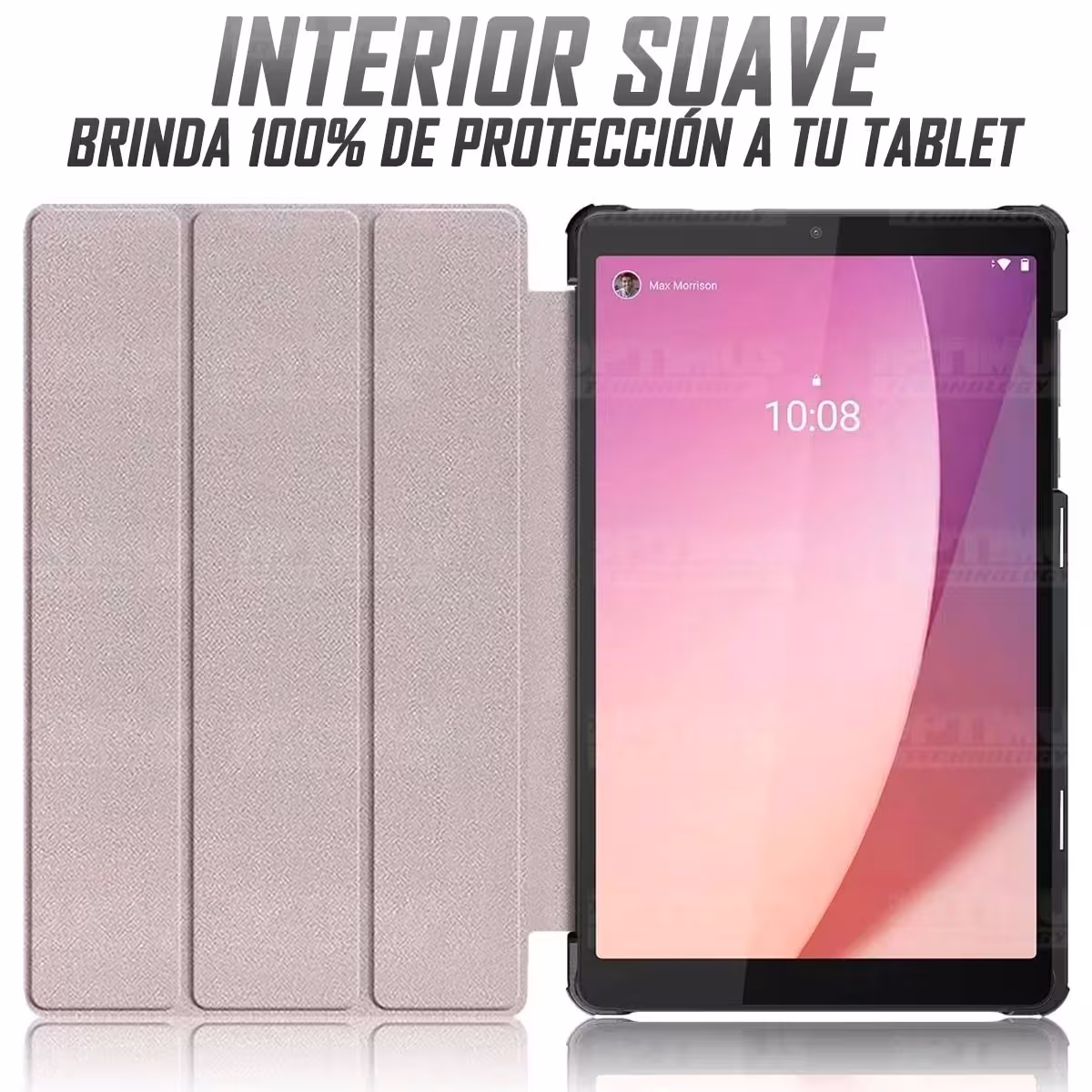 Kit Case Forro Protector + Teclado y Mouse Ratón Bluetooth para Tablet Lenovo Tab M8 4ta Generación TB-300FU 8 Pulgadas 2023