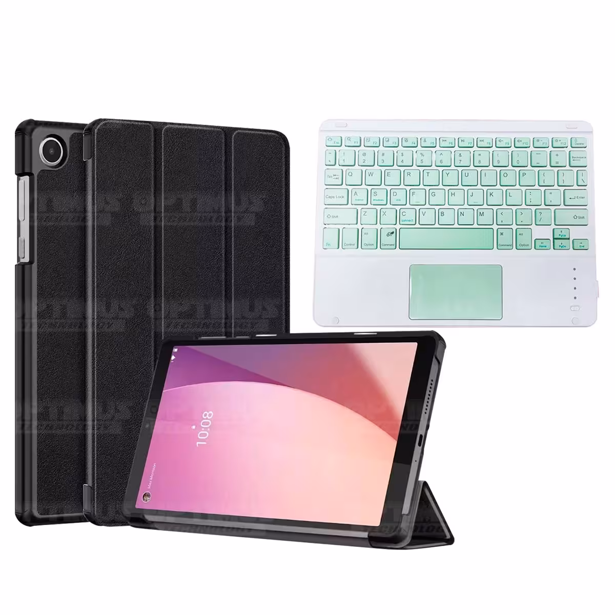 Kit Case Folio Protector + Teclado Mouse Touchpad Bluetooth para Tablet Lenovo Tab M8 4ta Gen 8 Pulgadas 2023