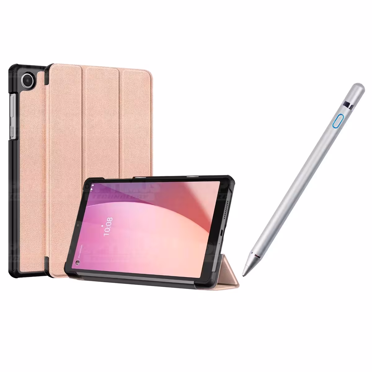 Kit Case Forro Protector + Lápiz Óptico Digital Stylus Pen para Tablet Lenovo Tab M8 4ta Gen TB-300FU / TB-300XU 8 Pulg 2023