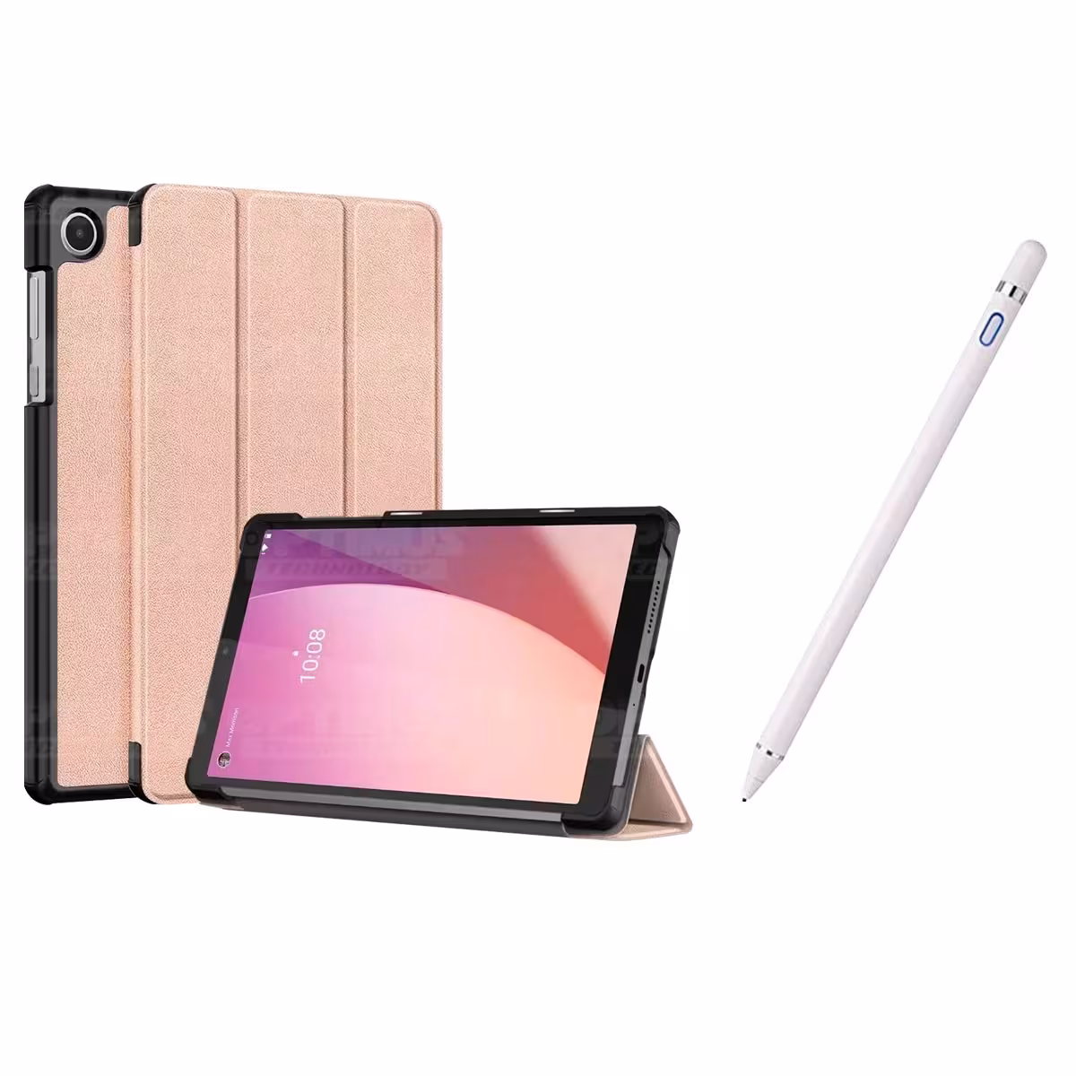 Kit Case Forro Protector + Lápiz Óptico Digital Stylus Pen para Tablet Lenovo Tab M8 4ta Gen TB-300FU / TB-300XU 8 Pulg 2023