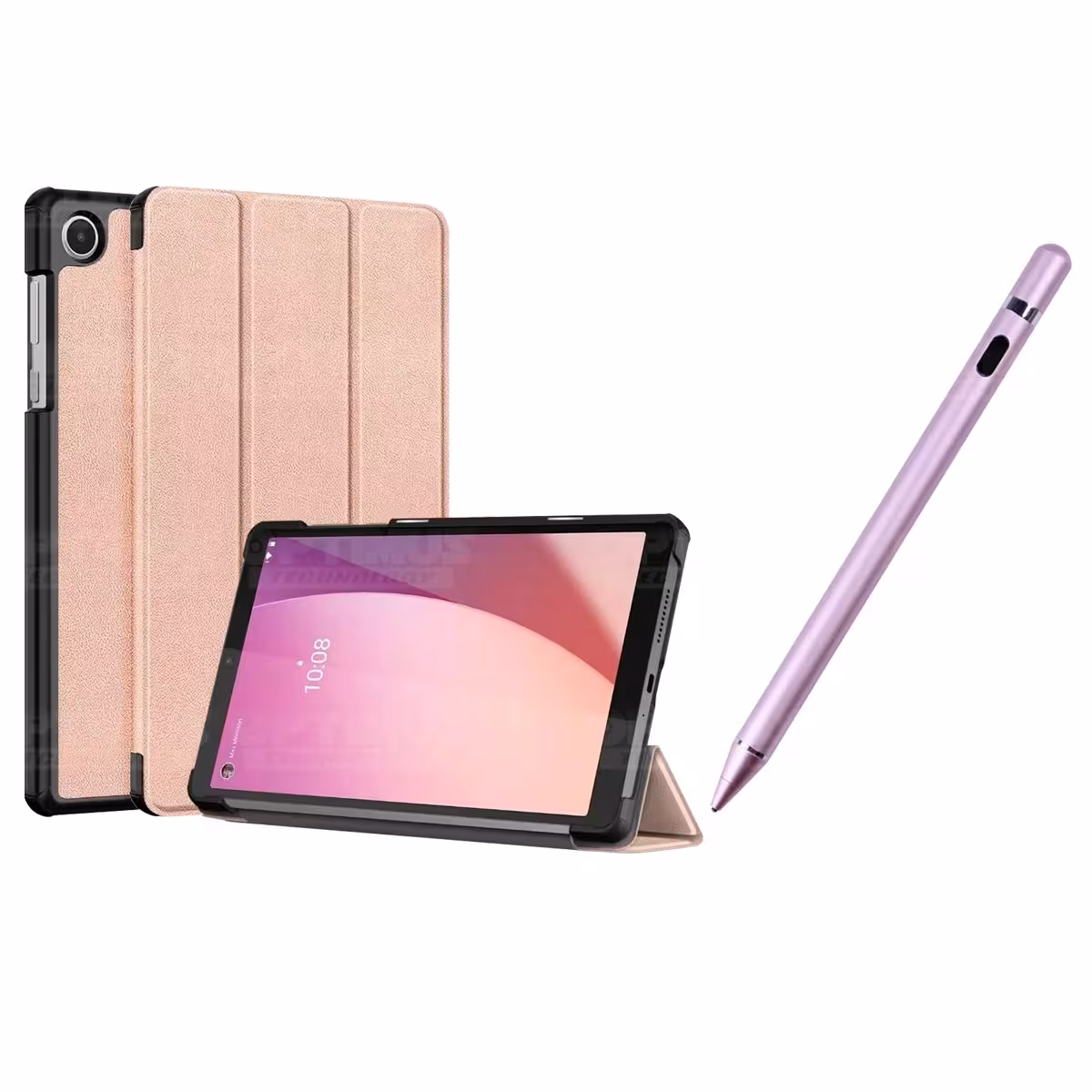 Kit Case Forro Protector + Lápiz Óptico Digital Stylus Pen para Tablet Lenovo Tab M8 4ta Gen TB-300FU / TB-300XU 8 Pulg 2023