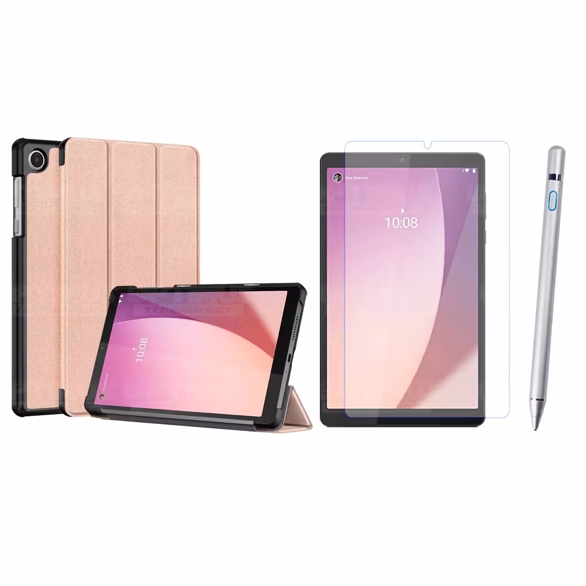 Kit Vidrio templado + Case Protector + Lápiz Digital Tablet Lenovo Tab M8 4ta Generación TB-300FU / TB-300XU 8 Pulgadas 2023