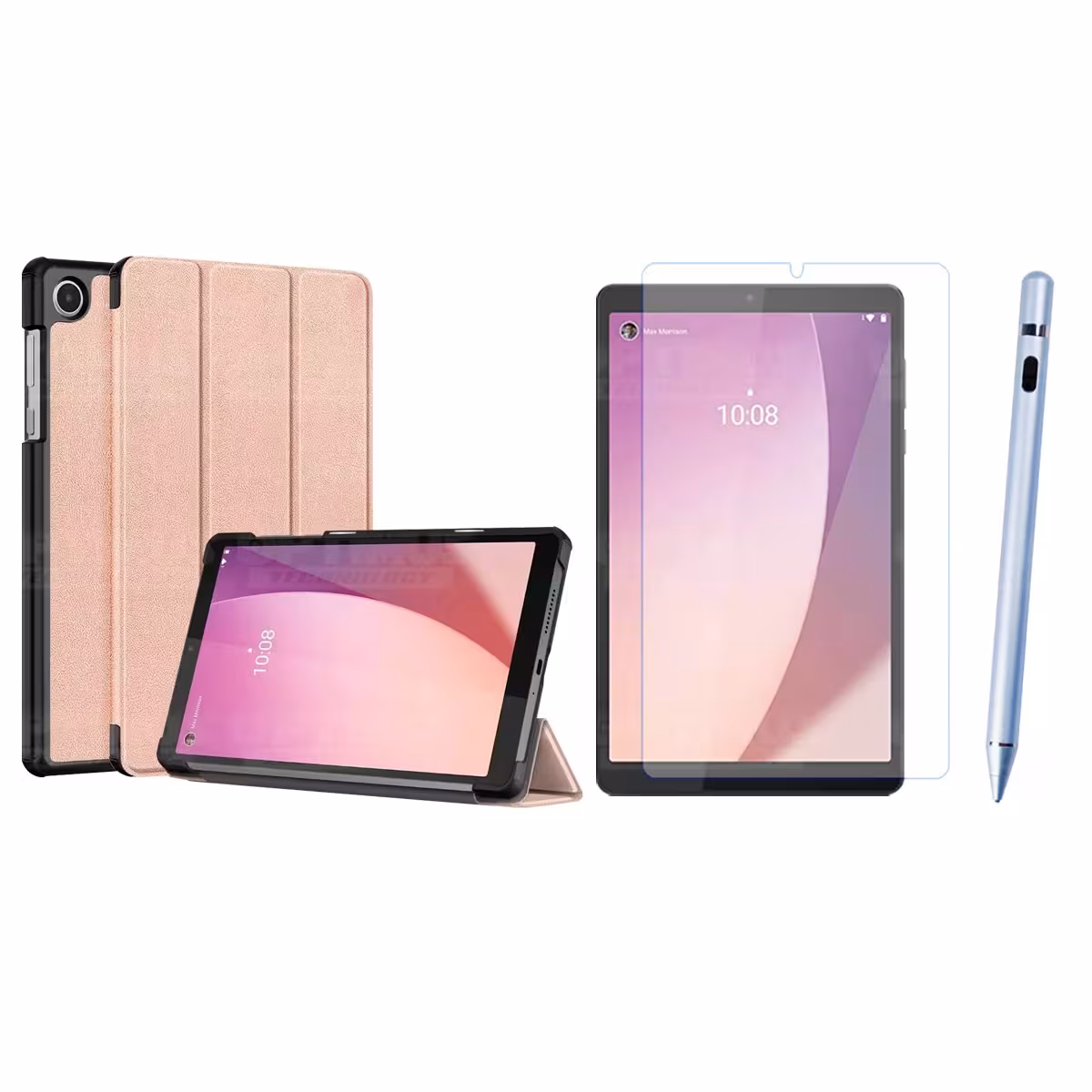 Kit Vidrio templado + Case Protector + Lápiz Digital Tablet Lenovo Tab M8 4ta Generación TB-300FU / TB-300XU 8 Pulgadas 2023
