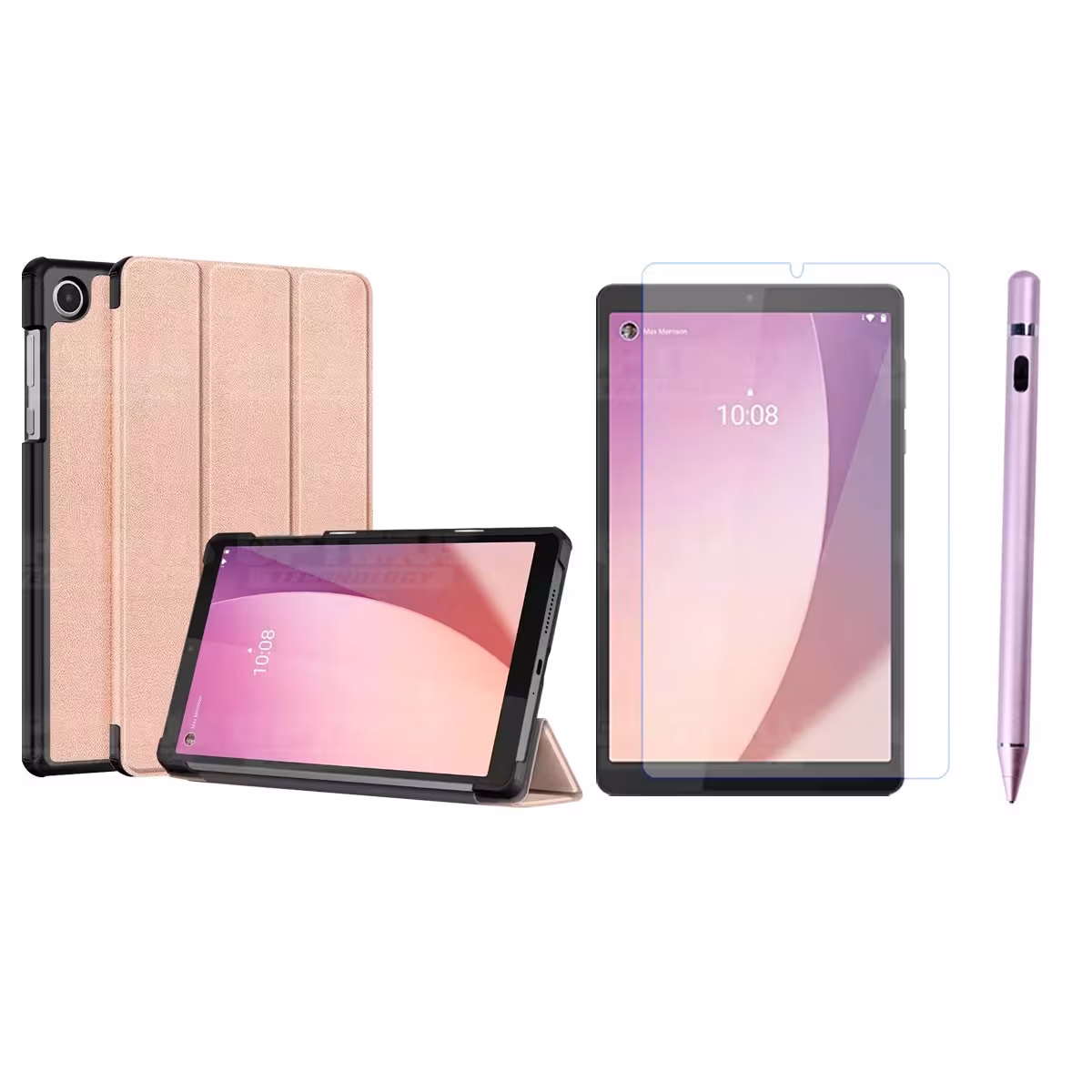 Kit Vidrio templado + Case Protector + Lápiz Digital Tablet Lenovo Tab M8 4ta Generación TB-300FU / TB-300XU 8 Pulgadas 2023