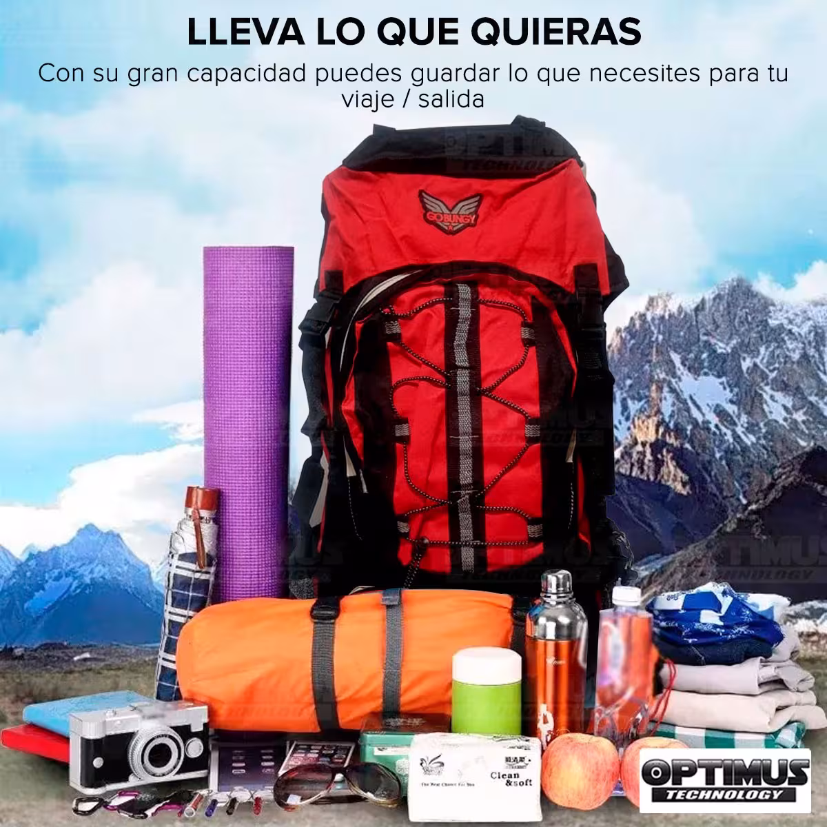 Maleta morral mochila de viaje camping senderismo 70L Unisex grande cómoda gran capacidad para hombre y mujer