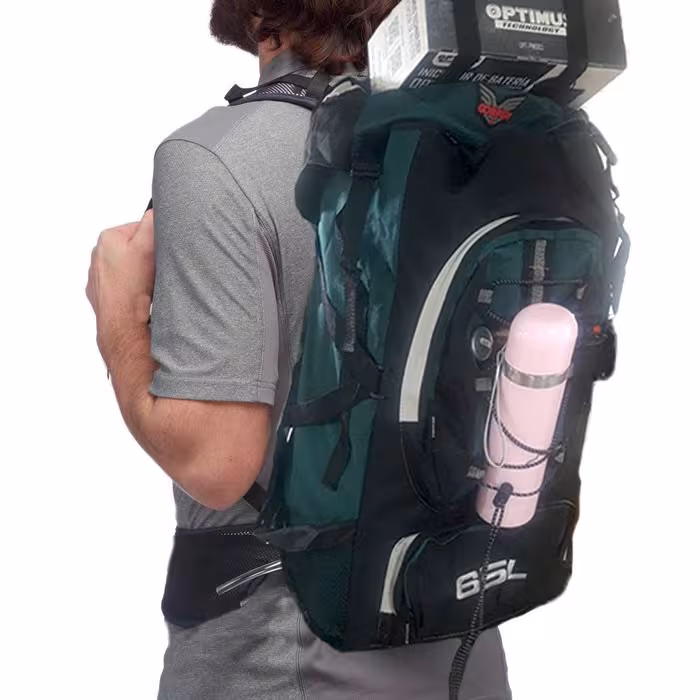 Maleta mochila morral unisex OPTIMUS Travels para camping viajes de senderismo y turismo de 65L