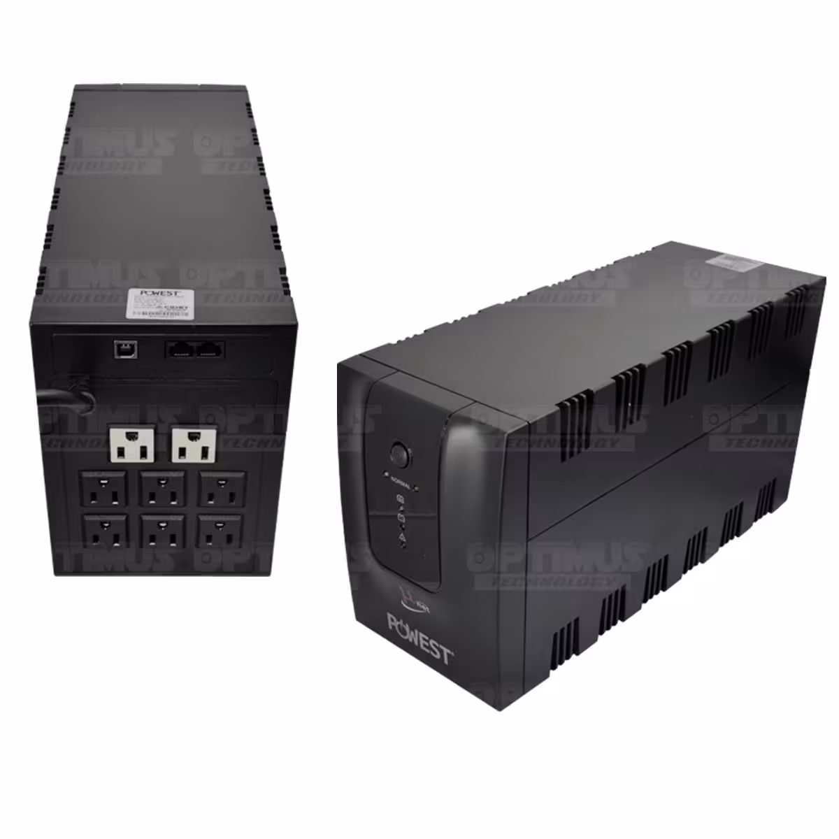 UPS Multitoma Interactiva Powest Micronet 1000VA 8 Salidas regulador de tensión AVR respaldo independiente protección apagones