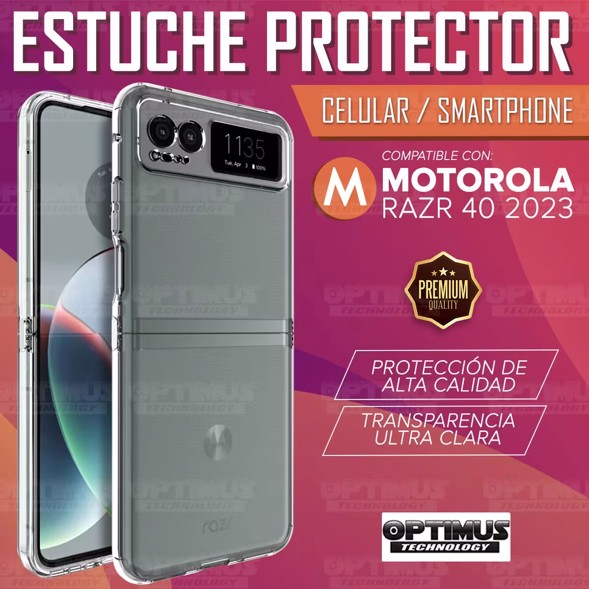 Estuche Case Forro Carcasa Protectora Delgada Anticaída para Celular Smartphone Motorola Razr 40 5G 2023 6.9 Pulgadas