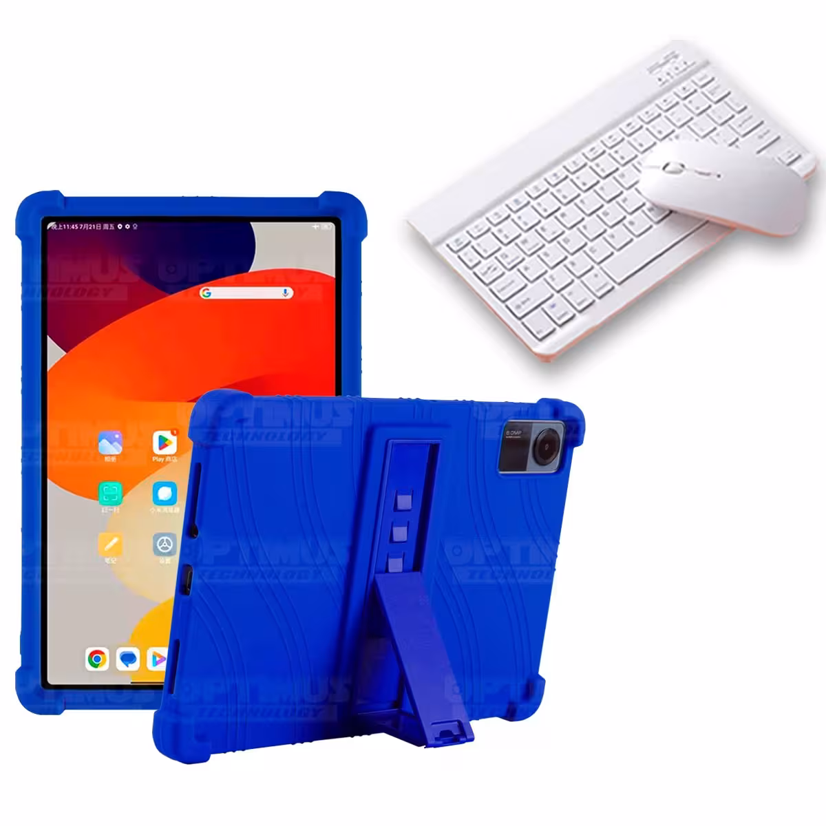 Kit Case Forro Protector Antigolpes + Teclado y Mouse Bluetooth para Tablet Xiaomi Redmi Pad SE 11 Pulgadas 2023 Wifi