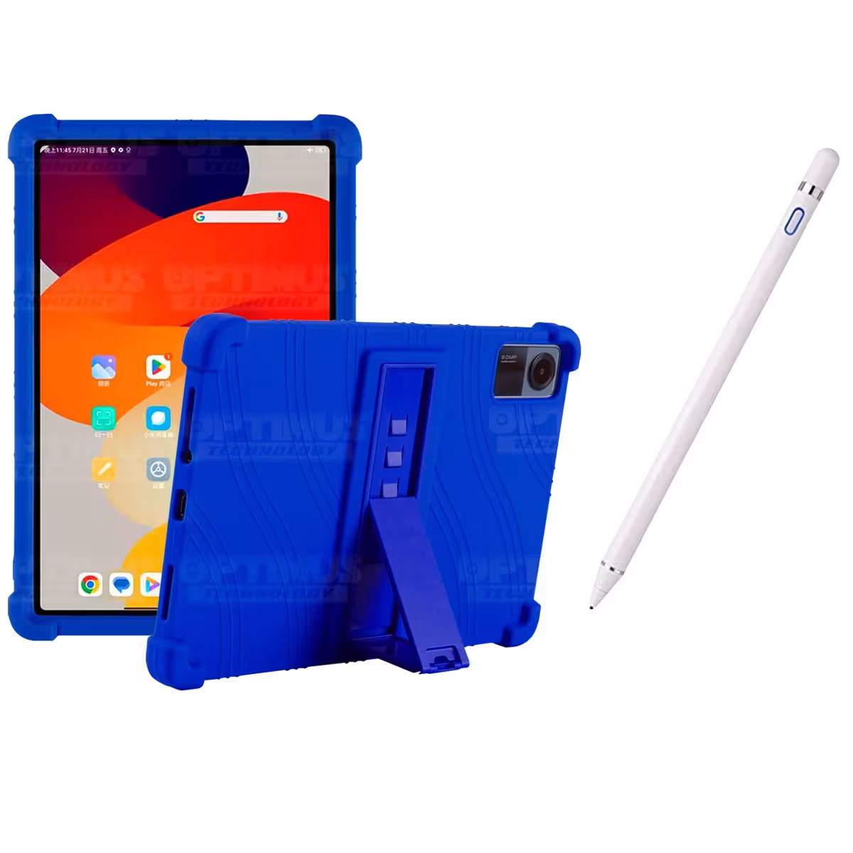 Kit Estuche Protector de goma antigolpes Y Lápiz Óptico Digital Stylus Pen para Tablet Xiaomi Redmi Pad SE 11 Pulgadas 2023 Wifi