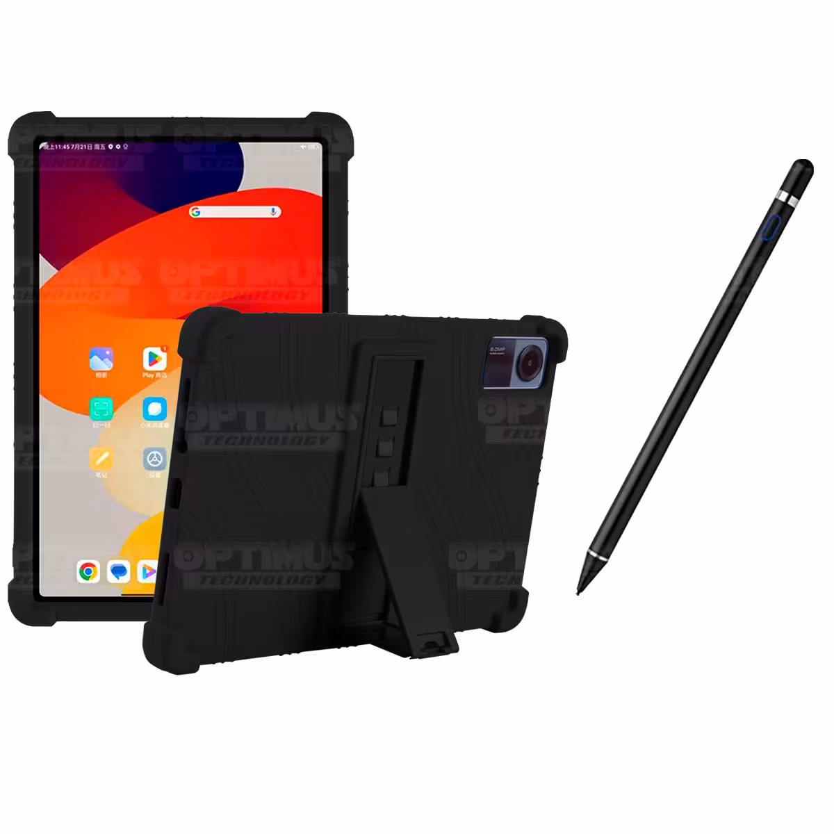 Kit Estuche Protector de goma antigolpes Y Lápiz Óptico Digital Stylus Pen para Tablet Xiaomi Redmi Pad SE 11 Pulgadas 2023 Wifi
