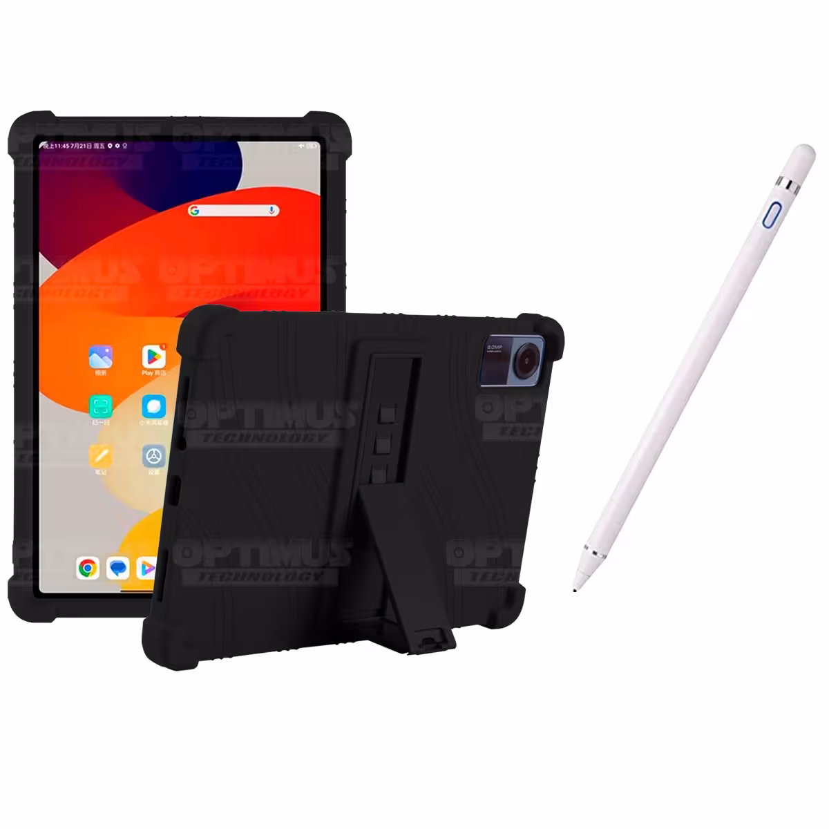 Kit Estuche Protector de goma antigolpes Y Lápiz Óptico Digital Stylus Pen para Tablet Xiaomi Redmi Pad SE 11 Pulgadas 2023 Wifi