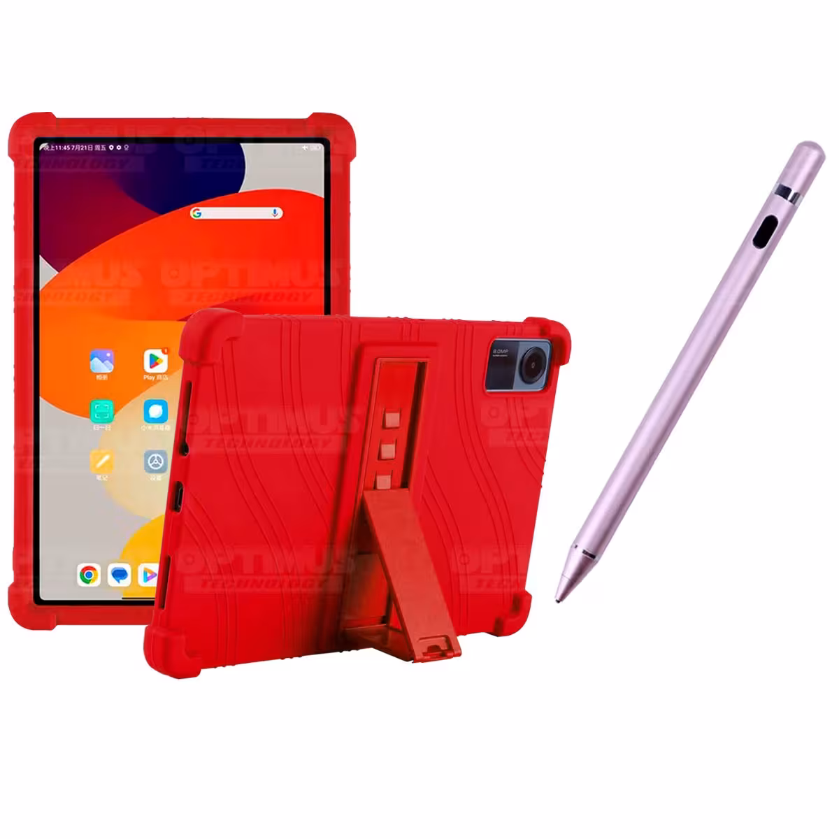 Kit Estuche Protector de goma antigolpes Y Lápiz Óptico Digital Stylus Pen para Tablet Xiaomi Redmi Pad SE 11 Pulgadas 2023 Wifi