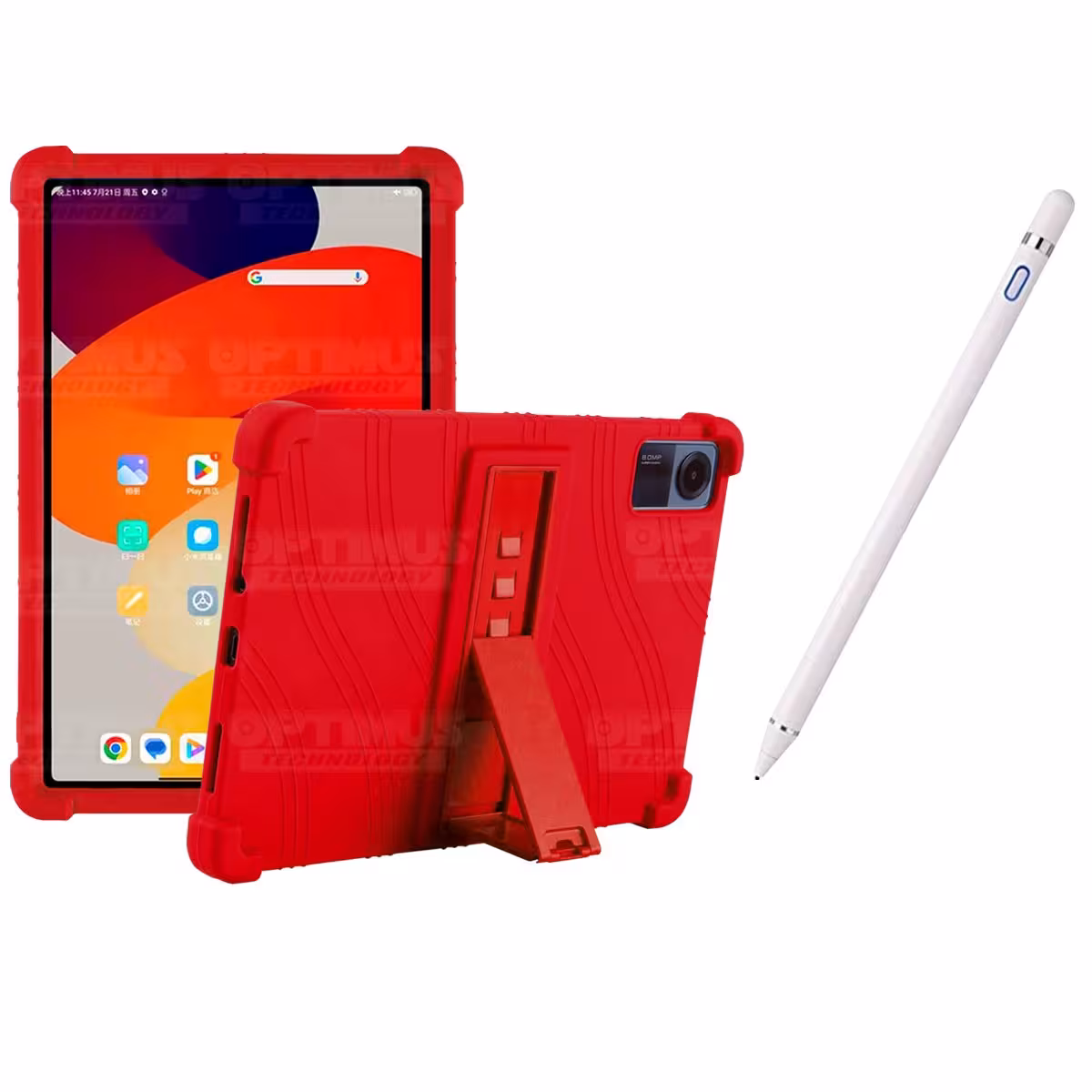 Kit Estuche Protector de goma antigolpes Y Lápiz Óptico Digital Stylus Pen para Tablet Xiaomi Redmi Pad SE 11 Pulgadas 2023 Wifi