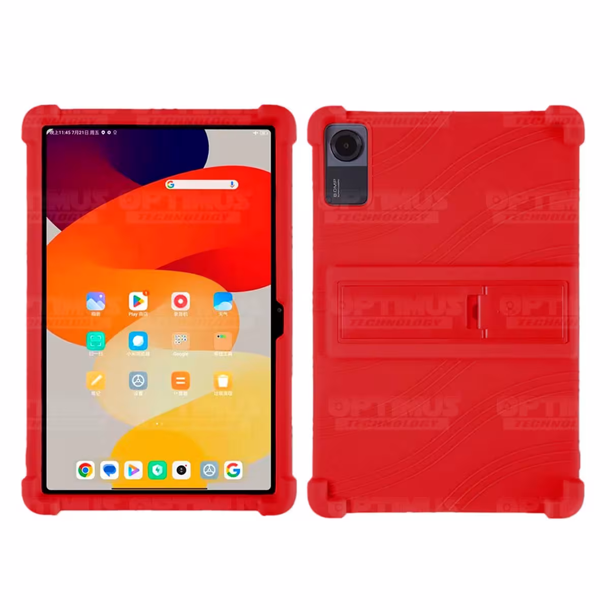 Kit Vidrio templado + Estuche Protector Goma + Teclado Bluetooth Tablet Xiaomi Redmi Pad SE 11 Pulgadas 2023 Wifi