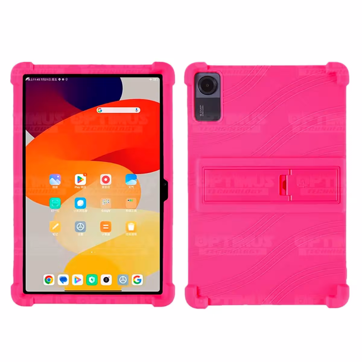 Kit Vidrio templado + Estuche Protector Goma + Teclado Bluetooth Tablet Xiaomi Redmi Pad SE 11 Pulgadas 2023 Wifi