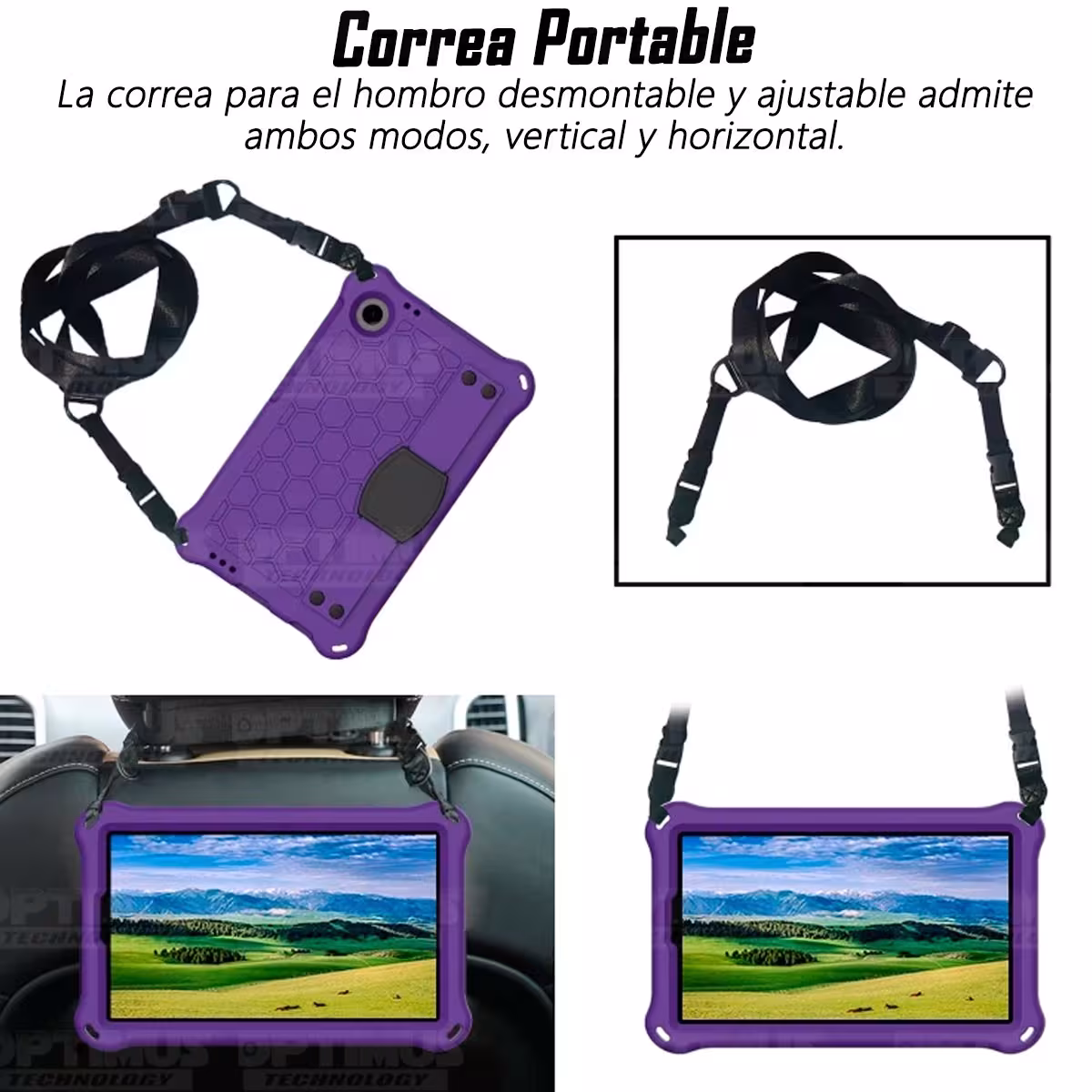 Estuche Protector con Correa Desmontable Tablet Blackview Tab 60 8.7 Pulgadas 2023 Anti golpes con soporte