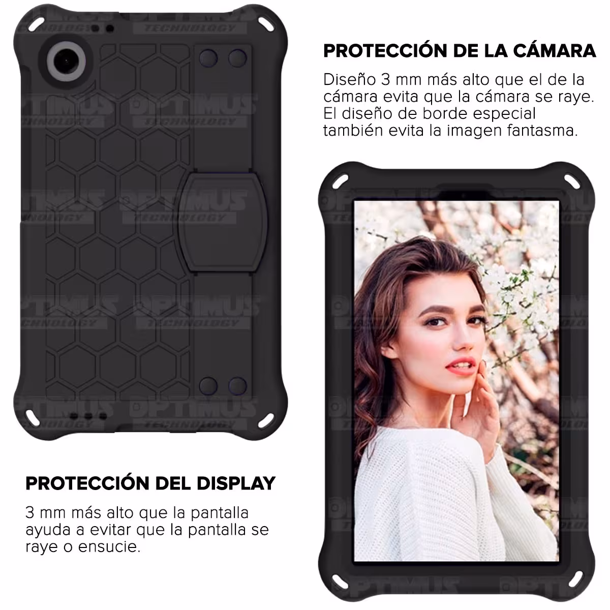 Estuche Protector con Correa Desmontable Tablet Blackview Tab 60 8.7 Pulgadas 2023 Anti golpes con soporte