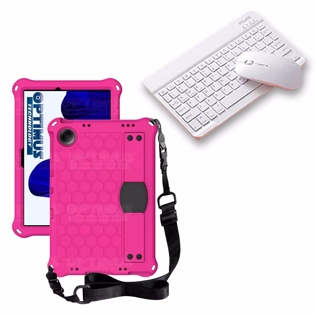 Kit Case Forro Protector con correa + Teclado y Mouse Bluetooth para Tablet Xiaomi Redmi Pad SE 11 Pulgadas 2023 Wifi