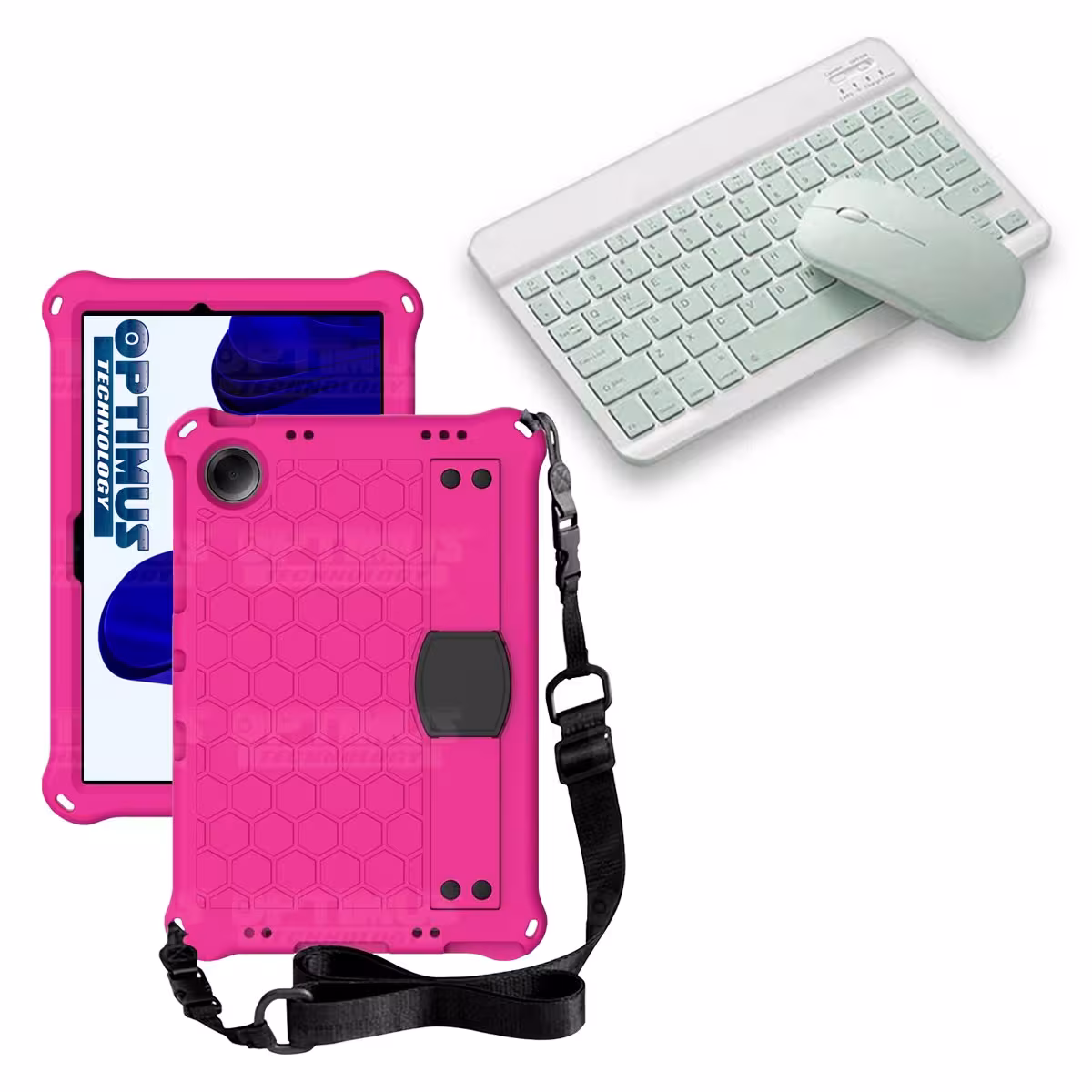 Kit Case Forro Protector con correa + Teclado y Mouse Bluetooth para Tablet Xiaomi Redmi Pad SE 11 Pulgadas 2023 Wifi