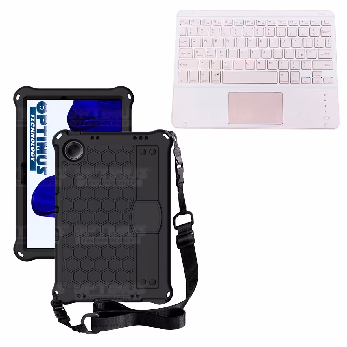 Kit Case Protector con correa + Teclado Mouse Touchpad Bluetooth para Tablet Xiaomi Redmi Pad SE 11 Pulgadas 2023 Wifi