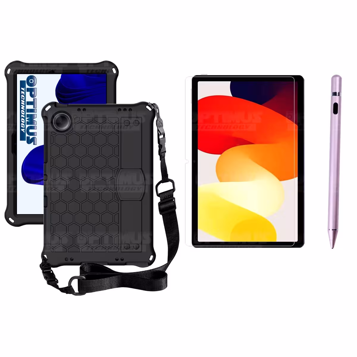Kit Estuche Protector Correa + Vidrio Templado + Lápiz Digital para Tablet Xiaomi Redmi Pad SE 11 Pulgadas 2023 Wifi