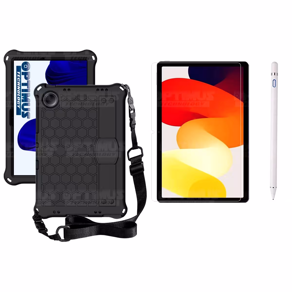 Kit Estuche Protector Correa + Vidrio Templado + Lápiz Digital para Tablet Xiaomi Redmi Pad SE 11 Pulgadas 2023 Wifi