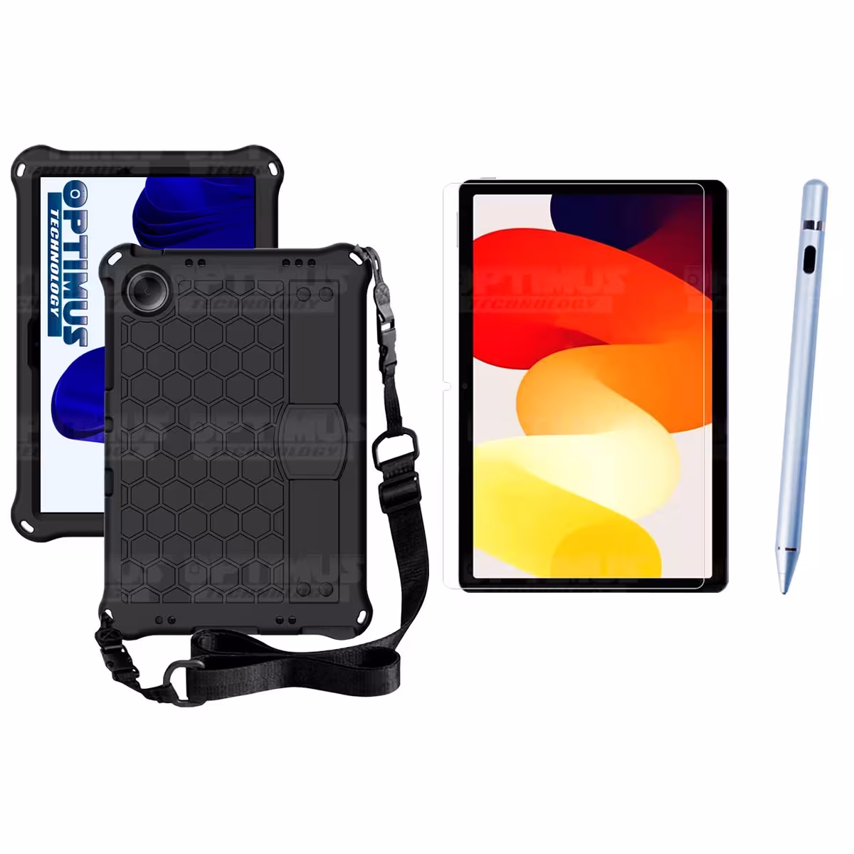 Kit Estuche Protector Correa + Vidrio Templado + Lápiz Digital para Tablet Xiaomi Redmi Pad SE 11 Pulgadas 2023 Wifi