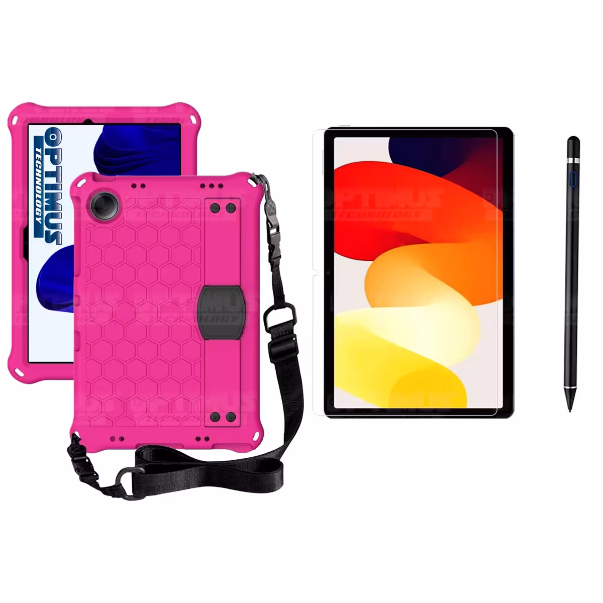 Kit Estuche Protector Correa + Vidrio Templado + Lápiz Digital para Tablet Xiaomi Redmi Pad SE 11 Pulgadas 2023 Wifi