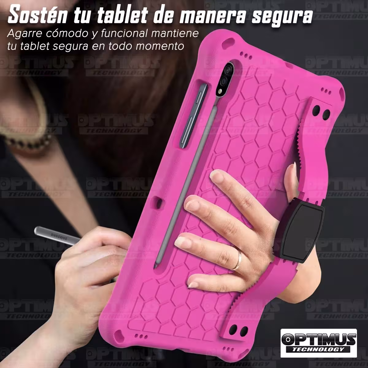 Estuche Protector con Correa Tablet Samsung Galaxy Tab S7 11 Pulgadas Wifi 2020 SM-T870 / SM-X875 Anti golpes con soporte