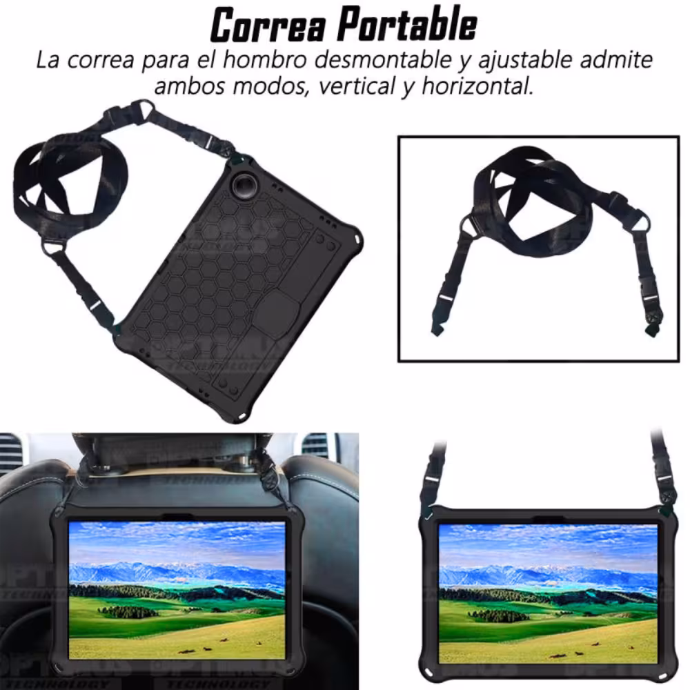 Estuche Protector con Correa Desmontable Tablet Xiaomi Redmi Pad SE 11 Pulgadas 2023 Wifi Anti golpes con soporte