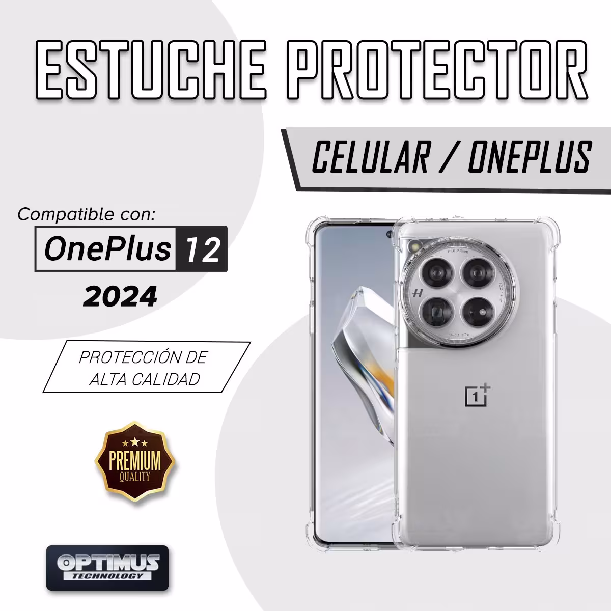 Estuche Case Forro Protector Delgado Anticaída para Oneplus 12 5G 2024