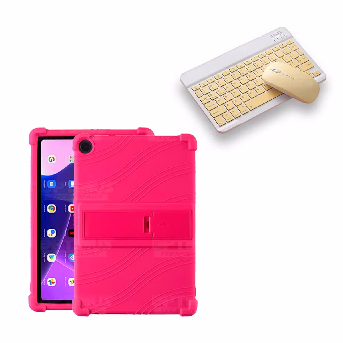 Kit Case Forro Protector Antigolpes + Teclado y Mouse Bluetooth Tablet Lenovo M10HD 3rd Generacion TB-328 2022 10.1 Pulgadas