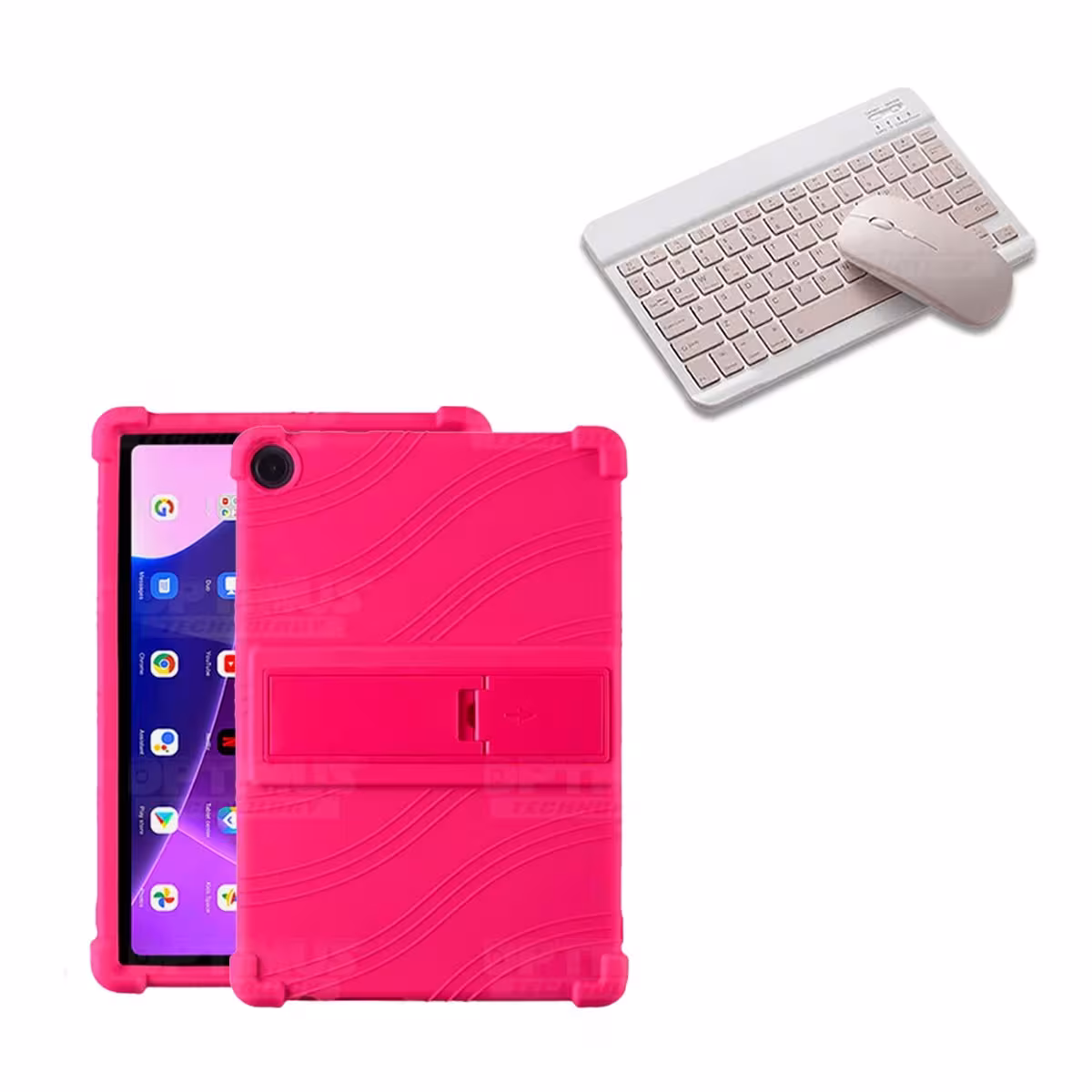 Kit Case Forro Protector Antigolpes + Teclado y Mouse Bluetooth Tablet Lenovo M10HD 3rd Generacion TB-328 2022 10.1 Pulgadas
