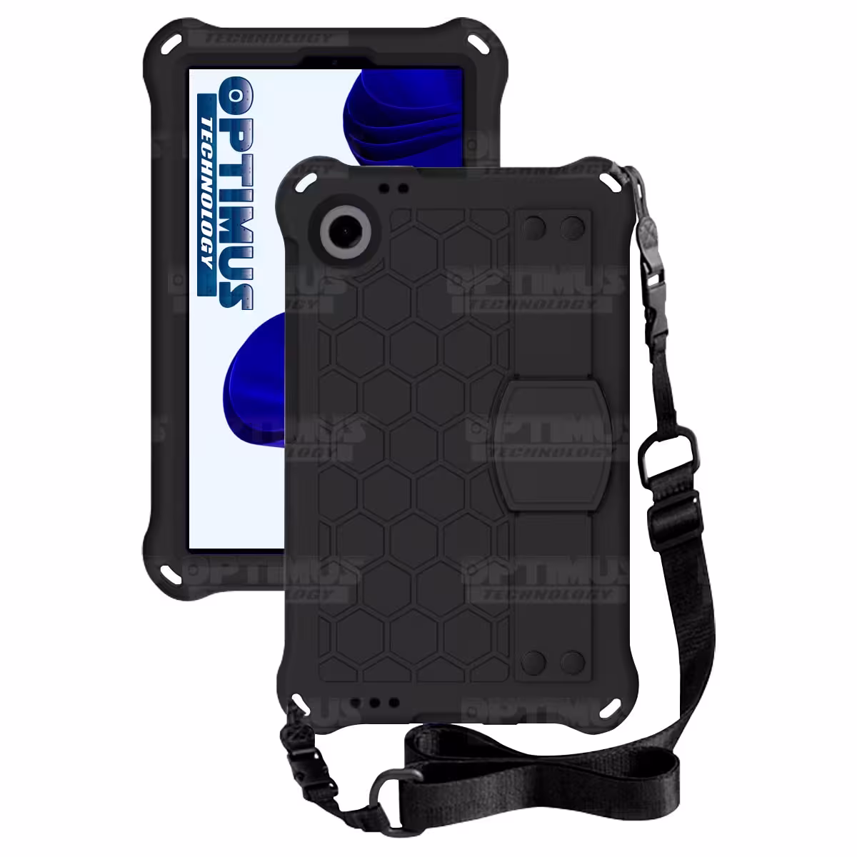 Kit Vidrio Cristal Templado Y Estuche Protector Anti golpes Correa para Tablet Samsung Galaxy Tab A9 8.7 Pulgadas SM-X110 X115