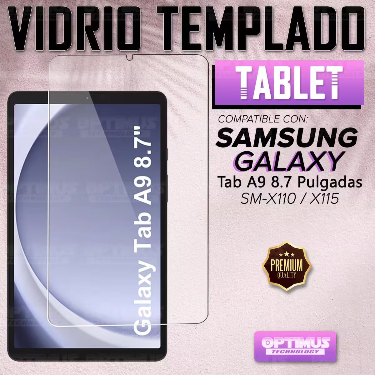 Vidrio Cristal Templado Protector para Tablet Samsung Galaxy Tab A9 8.7 Pulgadas SM-X110 / X115