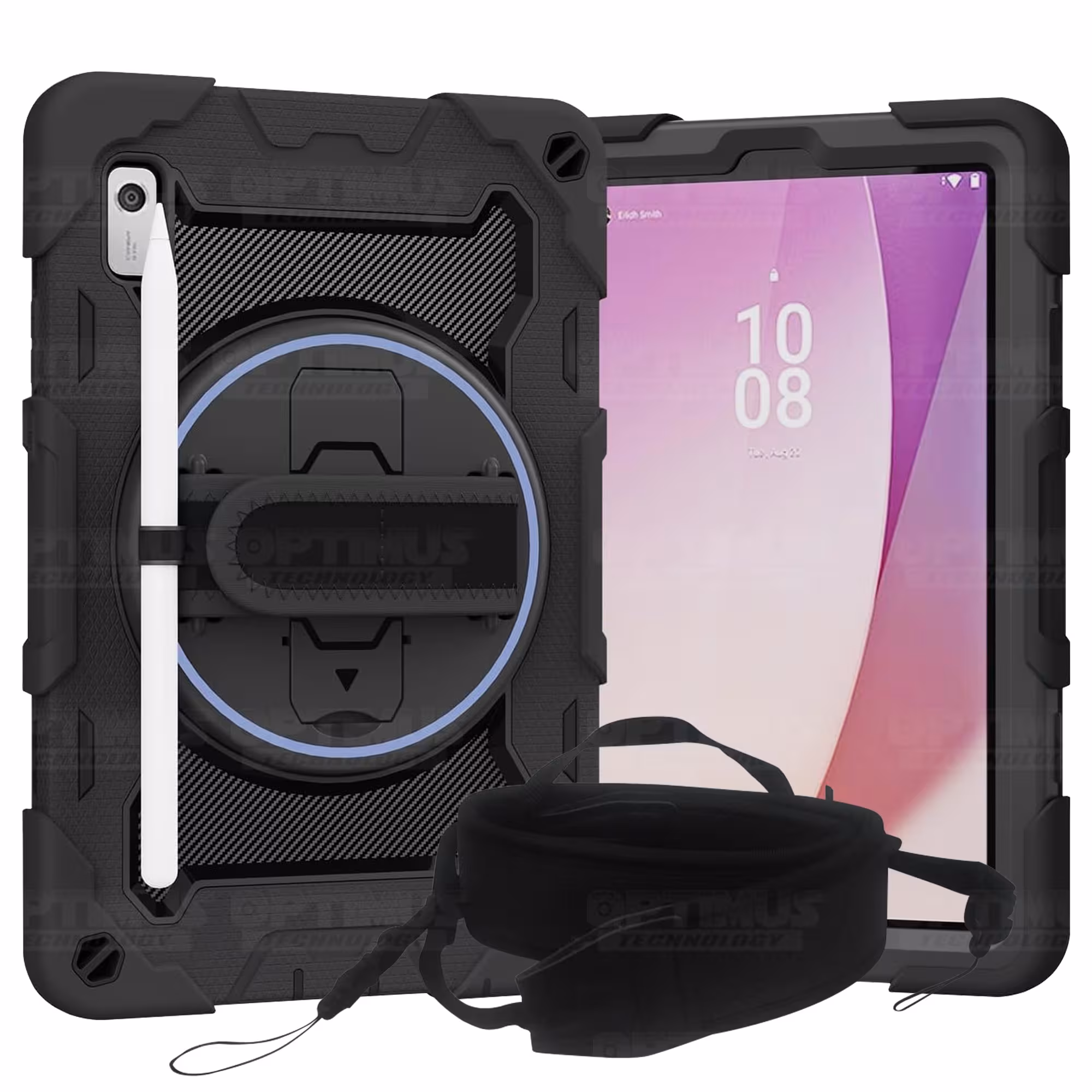 Estuche Protector con Correa y soporte giratorio 360° Tablet Lenovo Tab M9 9 Pulgadas LTE 2023 TB310FU / TB-310XU Anti golpes