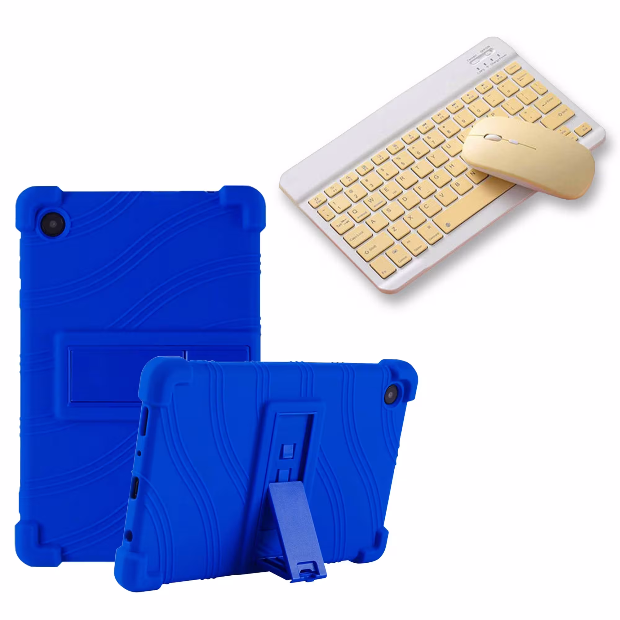 Kit Case Forro Protector Antigolpes + Teclado y Mouse Bluetooth para Tablet Samsung Galaxy Tab A9 8.7 Pulgadas SM-X110 / X115