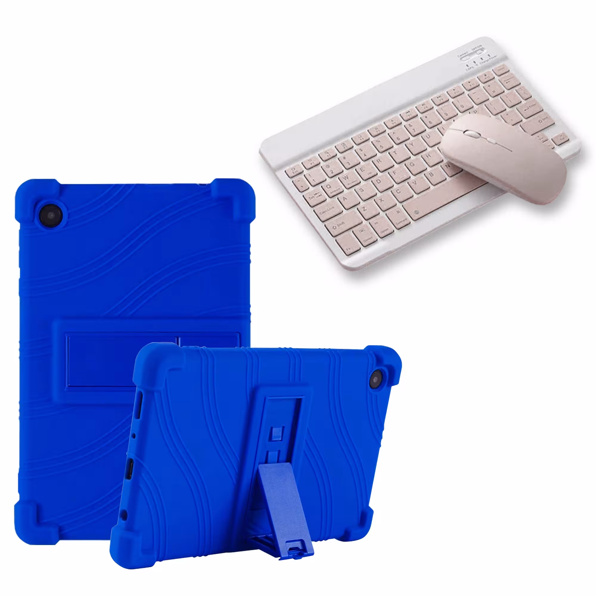 Kit Case Forro Protector Antigolpes + Teclado y Mouse Bluetooth para Tablet Samsung Galaxy Tab A9 8.7 Pulgadas SM-X110 / X115