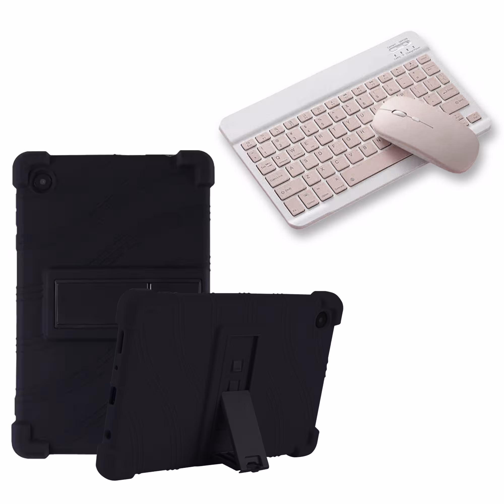 Kit Case Forro Protector Antigolpes + Teclado y Mouse Bluetooth para Tablet Samsung Galaxy Tab A9 8.7 Pulgadas SM-X110 / X115