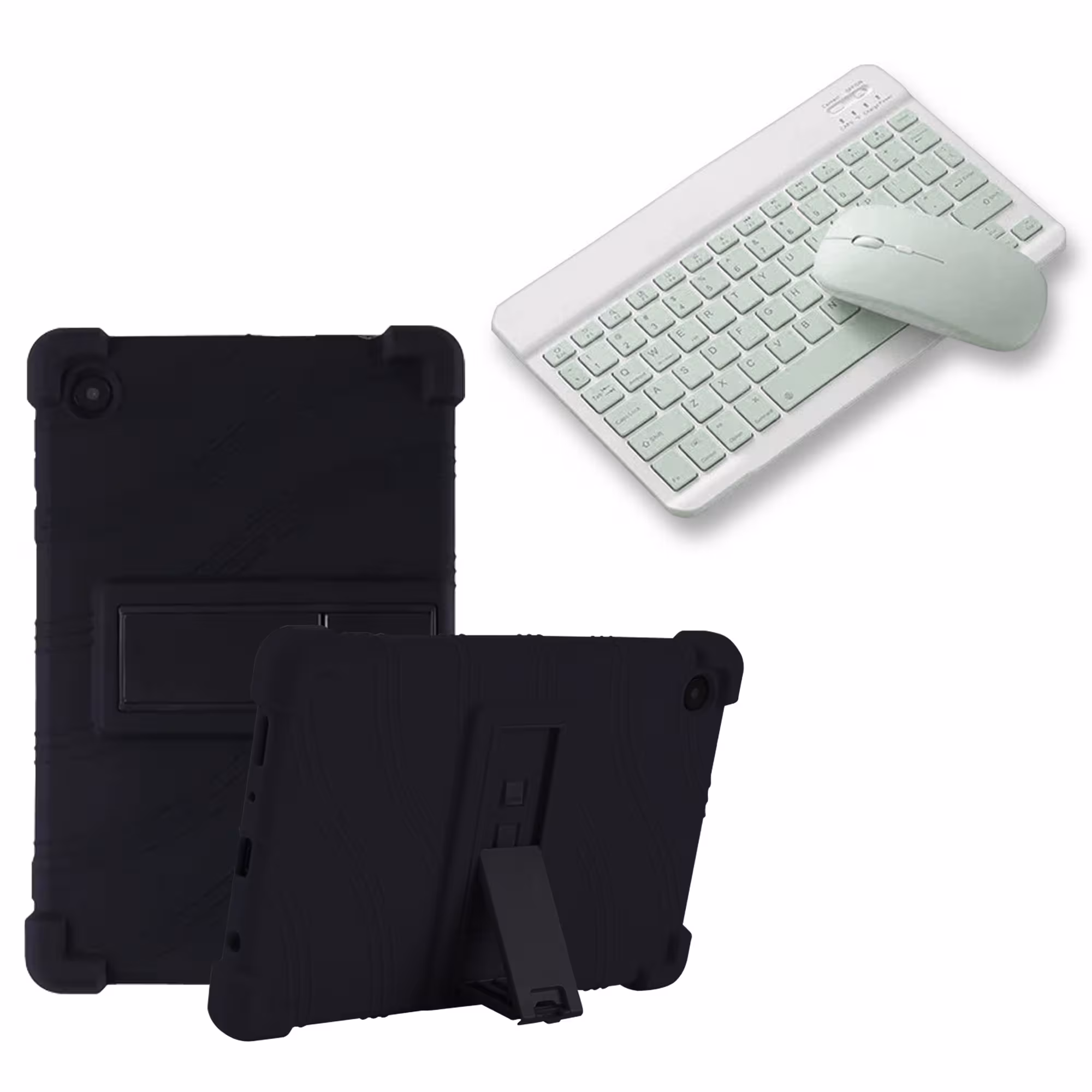 Kit Case Forro Protector Antigolpes + Teclado y Mouse Bluetooth para Tablet Samsung Galaxy Tab A9 8.7 Pulgadas SM-X110 / X115