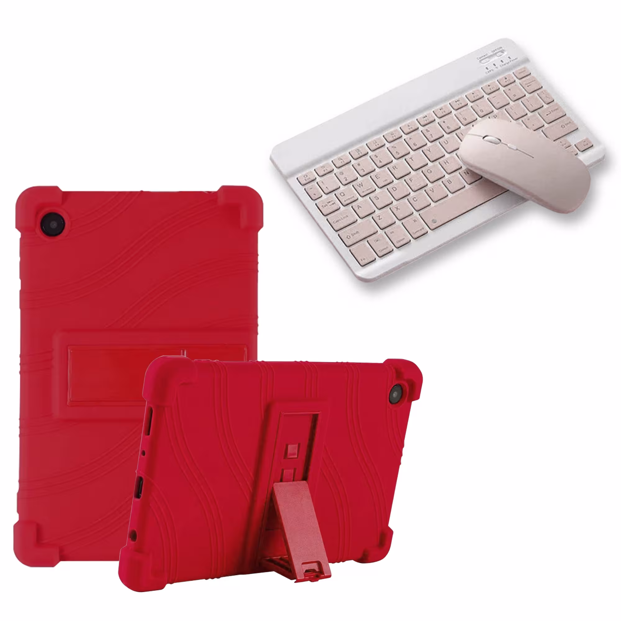 Kit Case Forro Protector Antigolpes + Teclado y Mouse Bluetooth para Tablet Samsung Galaxy Tab A9 8.7 Pulgadas SM-X110 / X115