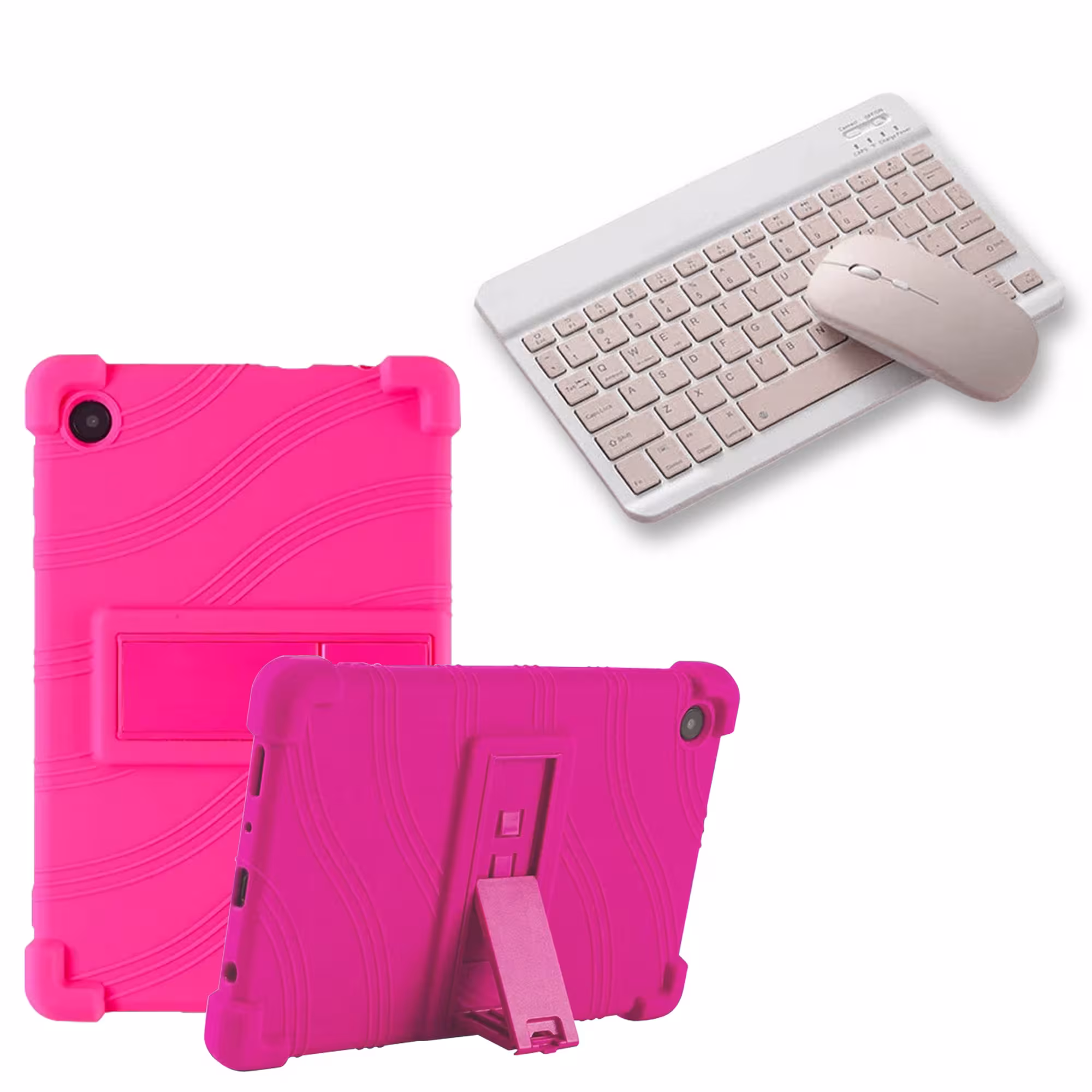 Kit Case Forro Protector Antigolpes + Teclado y Mouse Bluetooth para Tablet Samsung Galaxy Tab A9 8.7 Pulgadas SM-X110 / X115