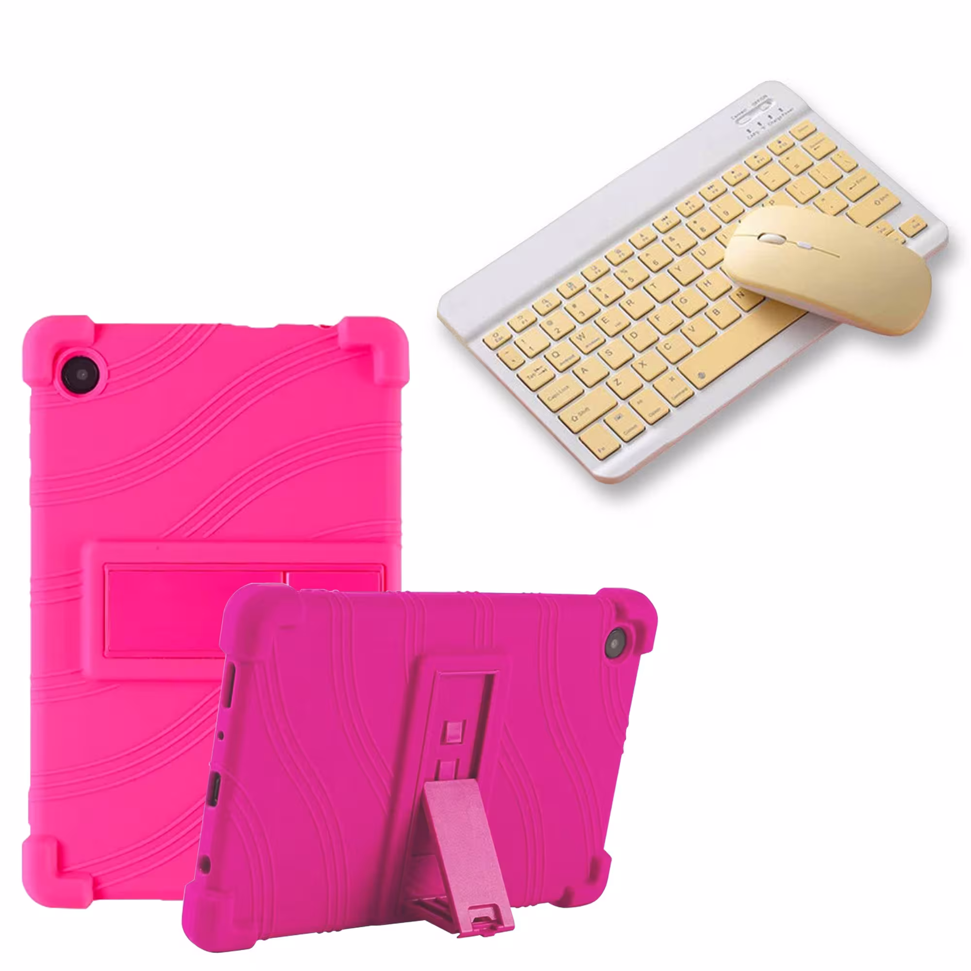 Kit Case Forro Protector Antigolpes + Teclado y Mouse Bluetooth para Tablet Samsung Galaxy Tab A9 8.7 Pulgadas SM-X110 / X115